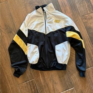 Nike Men's Black, White, and Yellow Windbreaker